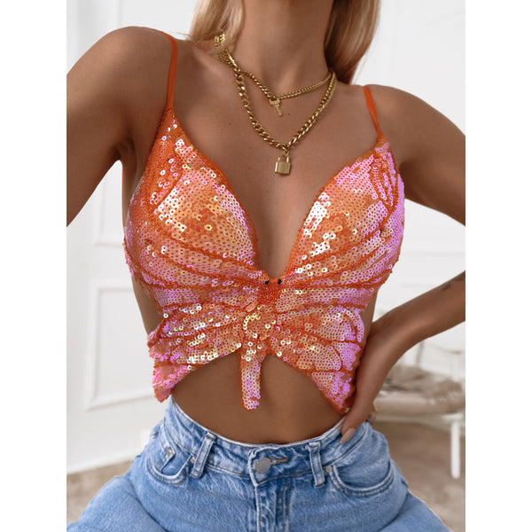 Sequin Butterfly Top